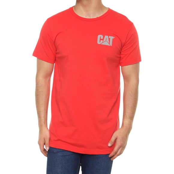 Playera Cat Hombre Caterpillar Casual Logo Naranja naranja S