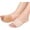 Beige-3 Pairs Open Toe, variant on 3 Pairs Women's Open Toe Slide Sandal Liner Socks Non Slip Toe Cover No Show Half Socks with Sponge Cushion