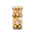 thumbnail image 1 of Inteprter Paquete de 24 bolas de Navidad, decoración de árboles, adornos de plástico reutilizables para exteriores, colgante decorativo para habitación Kits de decoración para fiestas Oro Tipo 2 Inteprter HA065168-10B, 1 of 6