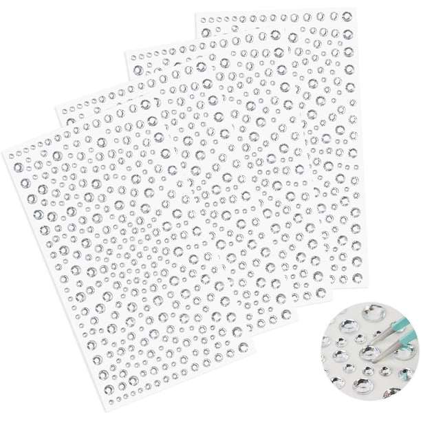 1300 partículas de pegatinas de cristal de diamantes de imitación, 4 pegatinas de diamantes de imitación de cristal para la cara, decoración de maquillaje, joyas de diamantes de imitación de uña