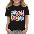 thumbnail image 2 of YunPes Boys & Girls Second Grade Graphic Print T-shirt Fashion Versatile Short Sleeve Tees Kids Back To School Casual Daily Tops, 2 of 4