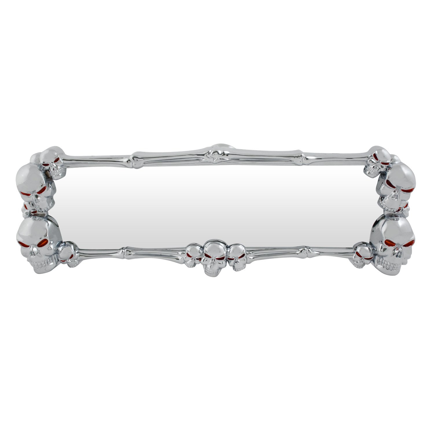 Car Mirror Auto, Universal Chrome Skull Rear View Blind Spot Auto