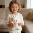 thumbnail image 1 of Cagogo Peluche Lapin de Pâques, Animal en Peluche Doux Huggable, Poupée en Peluche Animal de Compagnie Réaliste Simulé, Mignonne Peluche Rabbit pour Enfants et Adultes, Peluche en Coton Blanc, 1 of 6