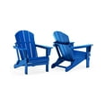thumbnail image 2 of Polytrends  Laguna Hdpe All Weather Outdoor Patio Foldable Adirondack Chairs With Side Table (3-Piece Set) Pacific Blue, 2 of 7