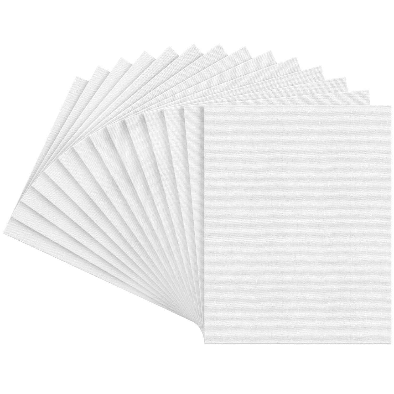 Arteza Canvas Panels, Premium, White, 11"x14", Blank Canvas Boards for Painting - 14 Pack