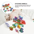 thumbnail image 4 of 1 Set Wooden Stacking Blocks Toy Animal Balance Game Toddler Stacking Toy (Dinosaur), 4 of 9