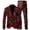 Wine, variant on Mens Vintage Printed Pocket Lapel Button Suit Fashion Retro Style Blazer Slim Fit Casual Dress Party Jacket Sport Coat