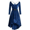 thumbnail image 5 of Christmas Dresses for Women Velvet Cocktail Dress 2025 Fall Christmas Holiday Dress Long Sleeves Party Formal Dress, 5 of 7