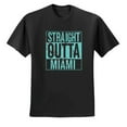 thumbnail image 2 of Straight Outta Miami MIA Fan | Fantasy Football | Mens Sports Graphic T-Shirt, Black, 2XL, 2 of 4