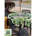 thumbnail image 4 of Outdoor Tablecloth with Umbrella Hole and Zipper, St. Patrick's Day Square Table Cloth 54x54 Inch Waterproof Tablecloth, Green Truck Leaf Flowers Butterfly Plaid Picnic Table Cover for Patio Camping, 4 of 7