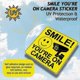thumbnail image 3 of 20 Pieces Smile You're On Camera Sticker Self-adhesive 24 Hour Video Surveillance Sign Sticker Uv Protected And Waterproof For Cctv Security Camera, I, 3 of 5