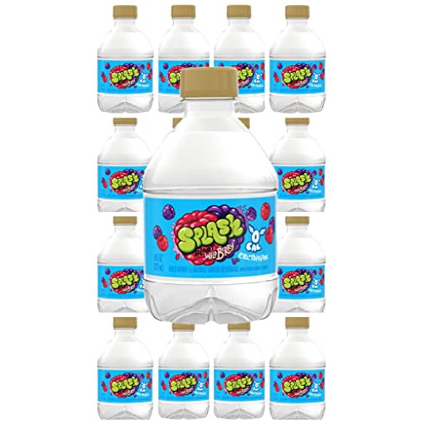 Splash Blast Wild Berry Flavored Water , 8 Fl Oz , Plastic Bottles (15