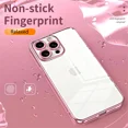 thumbnail image 3 of Luxury Clear Electroplated Edge Phone Case For iPhone 15 14 Plus 13 12 Mini 11 Pro Max Shockproof Silicone Soft TPU Back Cover, 3 of 7