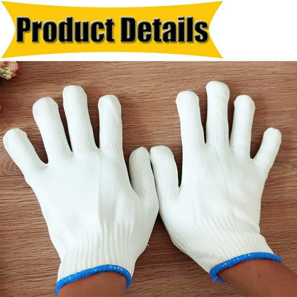 Guantes de algodón dermatológicos blancos Liner Hidratante Eczema Butler Beauty Magician Unisex 1 par Muyoka Hogar