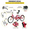 thumbnail image 4 of VEVOR Foldable Adult Tricycle 26", 7-Speed 3 Wheels Trike with Basket, Portable and Foldable Bicycle for Adults Exercise Shopping Picnic Outdoor Activities, Red, 4 of 9