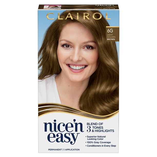 Clairol Nice N Easy Permanent Hair Color Dye Creme 6g Light Golden Brown 1 Com - How To Make Light Golden Brown Paint Colors