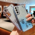 thumbnail image 3 of for Samsung Galaxy S21 FE 5G Glitter Clear Case for Women Girls Cute Flower Bling Sparkle S21 FE Case Luxury Plating Full Lens Camera Protection Phone Cover for S21 FE 5G 6.4" (Sierra Blue), 3 of 9