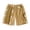Khaki, variant on Men Womens Tear Away Shorts Post Surgery Recovery Side Snap Shorts Cotton Soft Breathable Break Away Lounge Short Pants with Pockets Wine 2XL