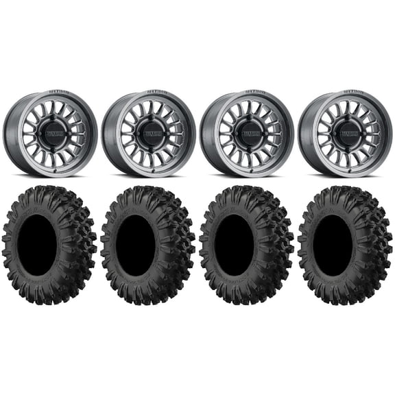 Method 411 14" Titanium Wheels 30" MotoRavage XL Tires Polaris RZR XP 1000 / PRO XP / Ranger XP 900/1000