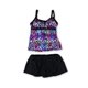 thumbnail image 1 of Tankini de 2 piezas con falda de cintura imperio para mujer Caribbean Joe, Púrpura, 16 Caribbean Joe Tankini, 1 of 2