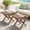 Brown, variant on SERWALL Outdoor Small Folding Side Table, HDPE All Weather Adirondack End Table, No Assembly Required, Gray