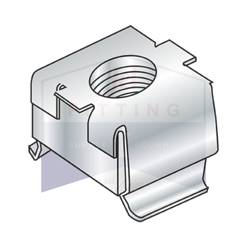 1/4-20 Cage Nuts, Free Floating Square Nut within a Spring Steel Cage, Square Nut: Low Carbon Steel, Cage: Treated Spring Steel Zinc Plated, C7931-632-3 (Quantity: 1000) Full Size: 1/4-20-3B - image 3 of 3