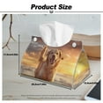 thumbnail image 7 of SEANATIVE Cute Dog Tissue Box Cover Tissue Box Holder Rectangular Organizer PU Leather Tissue Box Cover for Bathroom/Vanity Countertop/Office/Car/Nightstand/Dining Table, 7 of 7