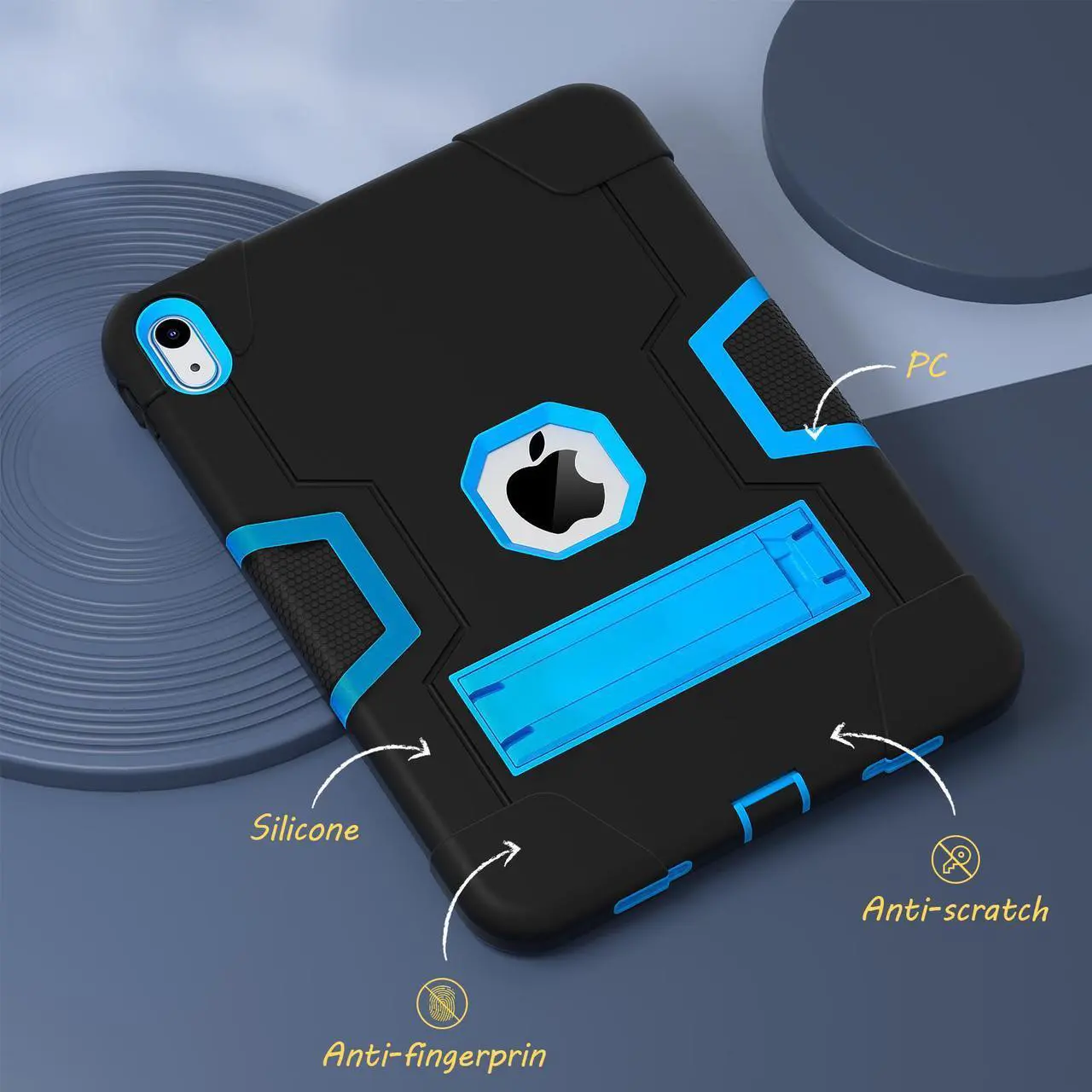 Case for iPad 11 inch (A16) 2025 / 10th Generation 10.9 inch 2022, iPad 11th / 10th Case with Pencil Holder Heavy Duty Rugged Protective Cover with Kickstand Stylus Pen