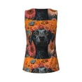 thumbnail image 5 of Lsque Sunflower Black Dog Printed Workout Tank Tops for Women, Athletic Sports Tank Tops, Compression Sleeveless Dry Fit Shirts,Sleeveless Yoga Shirt-Large, 5 of 9