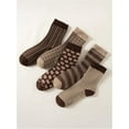thumbnail image 2 of YooGuoGuo Women's 5 Pairs Retro Plaid Floral Crew Socks Casual Soft Socks, 2 of 4