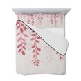 thumbnail image 7 of Pink Ombre Botanical Full Size Down Alternative Comforter, Lightweight Comforter Quilt Bedding Set with Pillow Shams Watercolor Pastoral Leaf Farmhouse All Seasons Bed Comforter Duvet Insert 78"x90", 7 of 7