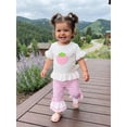 thumbnail image 3 of BemeyourBBs Kids Toddler Baby Girl Summer Clothes Little Girls Summer Strawberry Outfits Strawberry Embroidery Ruffle Short Sleeves T-Shirt and Elastic Plaid Flare Pants Set, 3 of 9