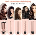 thumbnail image 7 of Curling Wand Iron 5-in-1 Multifunction Curling Tongs Set with Interchangeable Ceramic Coating Barrels Curling Wand for Long/Short Hair LCD Display for Different Size Curls and Waves, 7 of 7