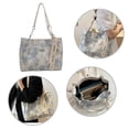 thumbnail image 2 of Delicate Women's Canvas Shoulder Bag with Flower Embroidery and Large Storage, 2 of 21