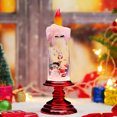 thumbnail image 6 of 71-in. Musical Snowy Christmas Street Lamp in Red with Snowman Family Scene, Cascading Snow, and Music, Lighted Christmas Decoration for Living Room and Foyer, 6 of 6