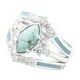 thumbnail image 1 of Fiudx Ofertas relámpago del día Juego de 3 anillos de diamantes de turquesa natural a la moda, regalo de cumpleaños para el día de la madre, joyería para mujer, 1 of 6