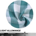 thumbnail image 4 of Bohogeo Buffalo Plaid Kitchen Valance Curtains,Check Farmhouse Rod Pocket Green Valance for Window Treatment, Teal/White,55" x 15", 4 of 7