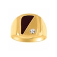 thumbnail image 1 of RYLOS Men's Rings 14K Yellow Gold Designer Onyx Ring With Diamonds and  Black Onyx Rings For Men Size 8, 1 of 5