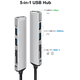 thumbnail image 2 of Lector de tarjetas SD/Micro SD NQ adaptador USB C 5 en 1 con 1 USB 3.0 y 2 USB 2.0, 2 of 5