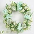 thumbnail image 3 of Ludlz Artificial Flower Wreath Romantic Flower Wreath Garland DIY for Front Door Wall Home DIY Floor Garden Office Wedding Festival Celebration Party Decor, 3 of 7