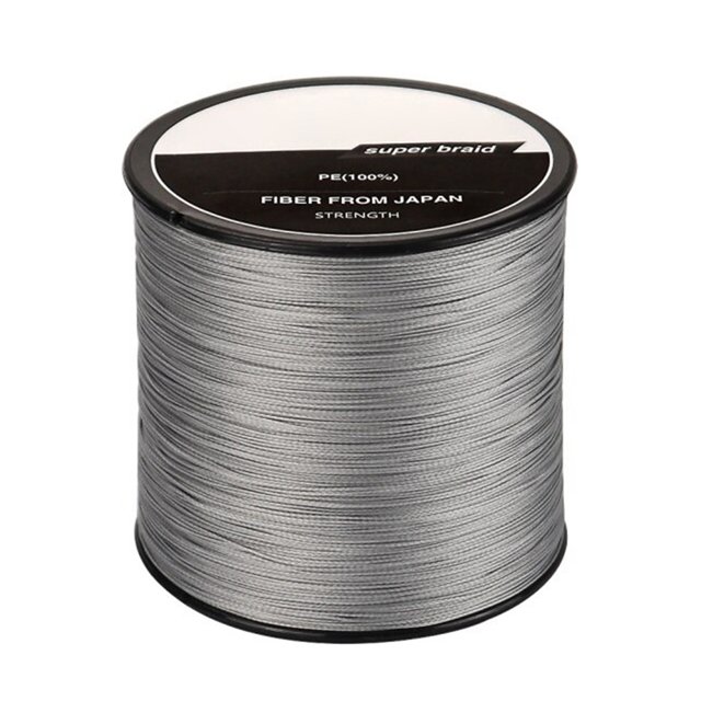 Línea de pesca 4 trenza PE 300 metros fuerte prevenir mordida gris claro 30LB 0,23 MM 2,0