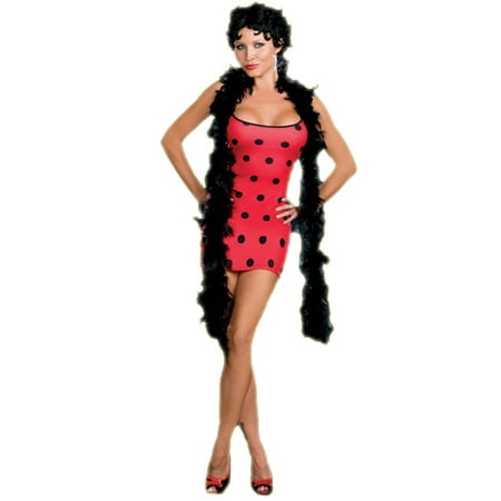 Dreamgirl Sexy Bettie 20s Flapper Boop Black Bob Wig & Feather Boa