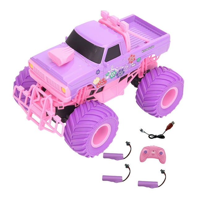 Camión RC con cable de carga USB 4WD Todo Terreno Juguete para Interiores y Exteriores Recargable B