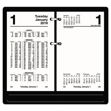 Financial Desk Calendar Refill 3 1 2 X 6 White 2019 Walmart
