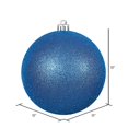 thumbnail image 4 of Vickerman 12" Blue Glitter Ball Ornament., 4 of 4
