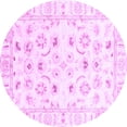 thumbnail image 1 of Ahgly Company Indoor Round Oriental Purple Traditional Area Rugs, 3' Round, 1 of 4