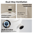 thumbnail image 5 of 750W Macerating Toilet System, Two-Piece Elongated Upflush Toilet with Powerful Pump, Quiet Operation for Basement and P-Trap Compatible, 5 of 16
