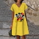 thumbnail image 5 of Vestido con escote en V, XS-5XL, manga corta, para mujer, hasta la rodilla, vestido de fiesta de verano para mujer, minivestidos sexys con estampado de Mickey Mouse de Disney, 5 of 5