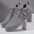 thumbnail image 3 of CORASUN Men's Side Zip Slip On Walking Shoes Wide Toe Comfort Casual Footwear for Daily Travel and Light Outdoor Activities, 3 of 4