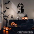 thumbnail image 3 of Craftnamesign Witch and Black Cat Metal Wall Art Led Light, Halloween Sign, Halloween Decor, 3 of 5